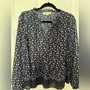 Loft blue Peplum Blouse